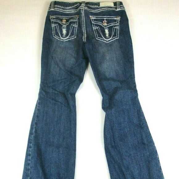 ZCO Jeans Premium Boot Thick Stitched Distressed Flap Pocket Women's Size 11 - Picture 5 of 12